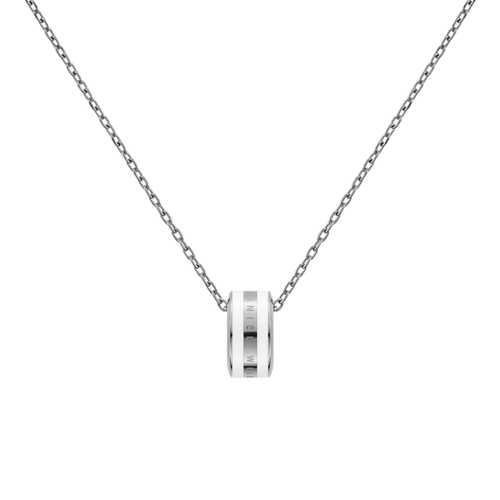 Emalie Necklace Silver Satin White