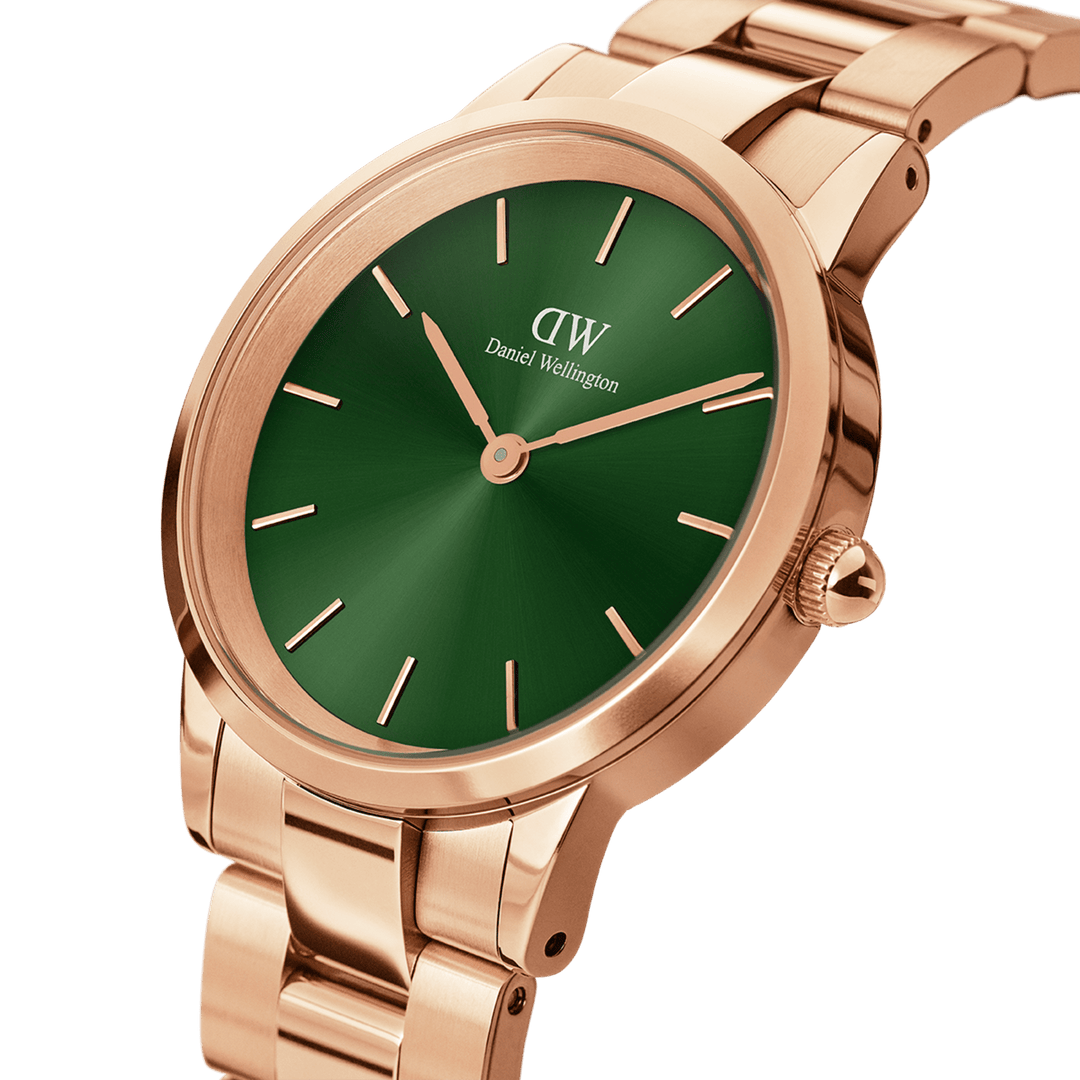 Iconic Link Emerald Green Rose Gold