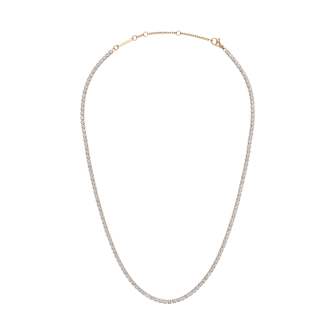 Classic Tennis Necklace Rose Gold