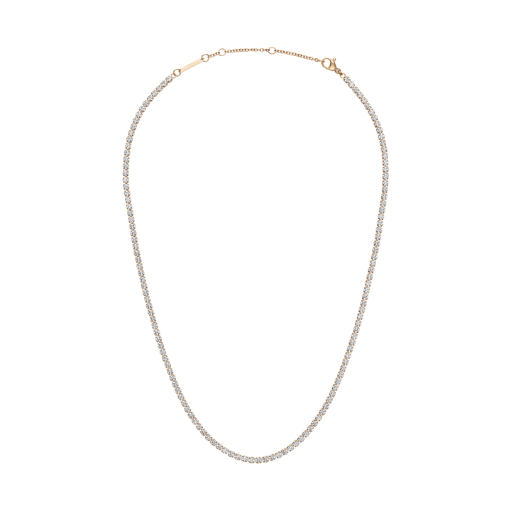 Classic Tennis Necklace Rose Gold