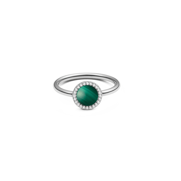 Audrey Ring Malachite Silver