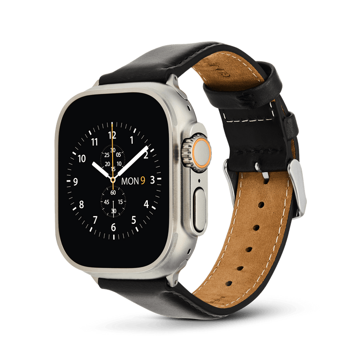 Smartwatch Leather Strap Sheffield Silver