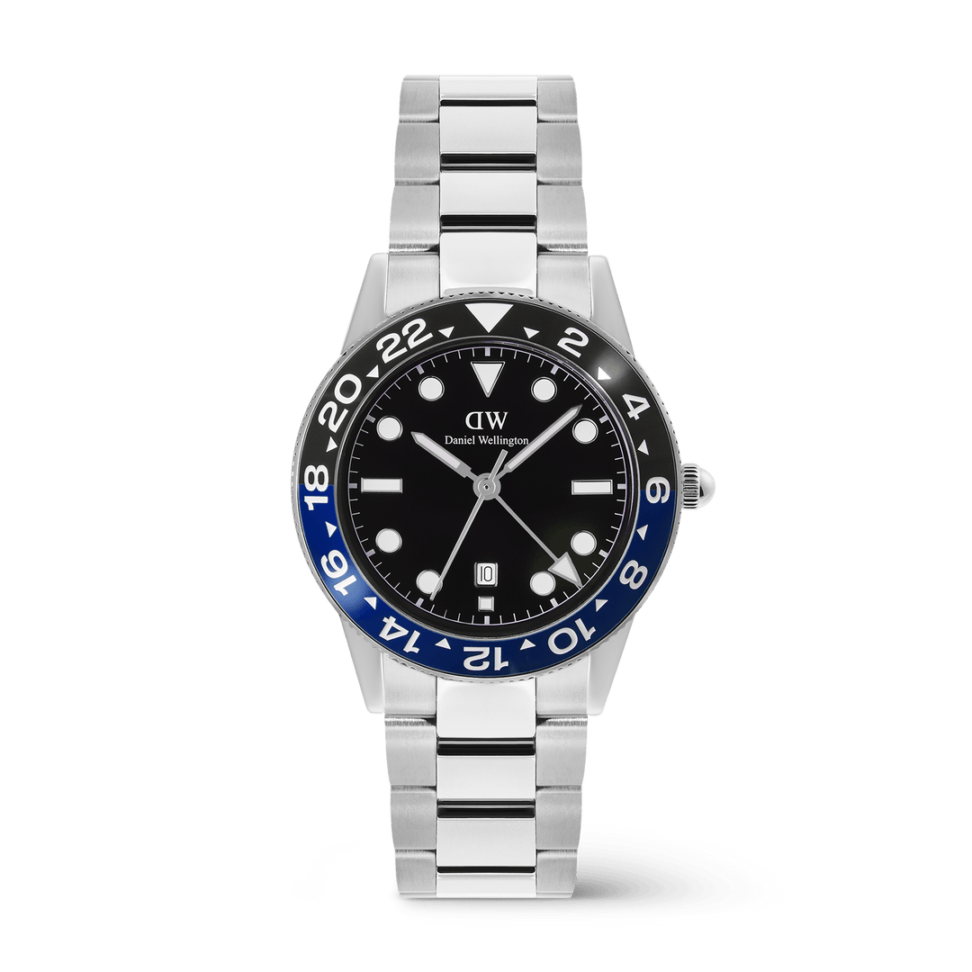 Iconic GMT Link Black Blue Ceramic Bezel Silver