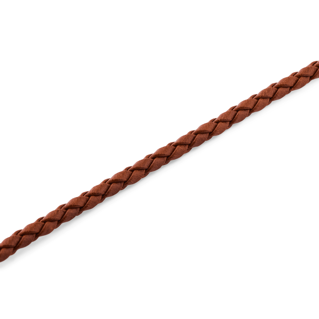 Daniel Braided Leather Bracelet St Mawes 2.8 Silver