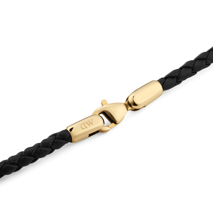 Daniel  Braided Leather Bracelet Sheffield 2.8 Gold