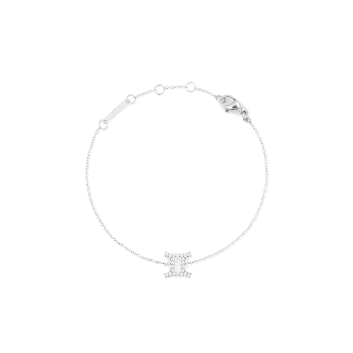 Crystal Zodiac Chain Bracelet Silver