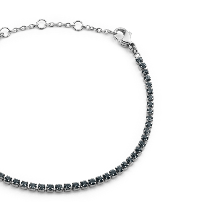 Classic Tennis Bracelet Nightfall Silver