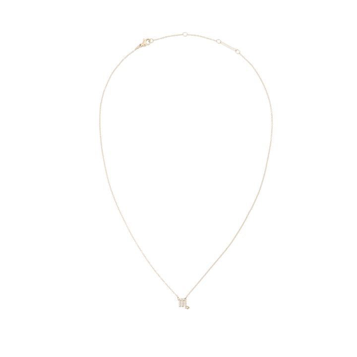 Crystal Zodiac Chain Necklace Gold