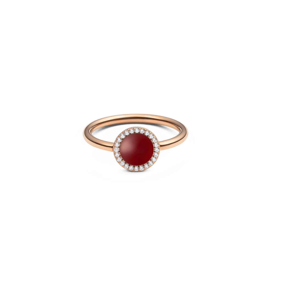 Audrey Ring Red Agathe Rose Gold