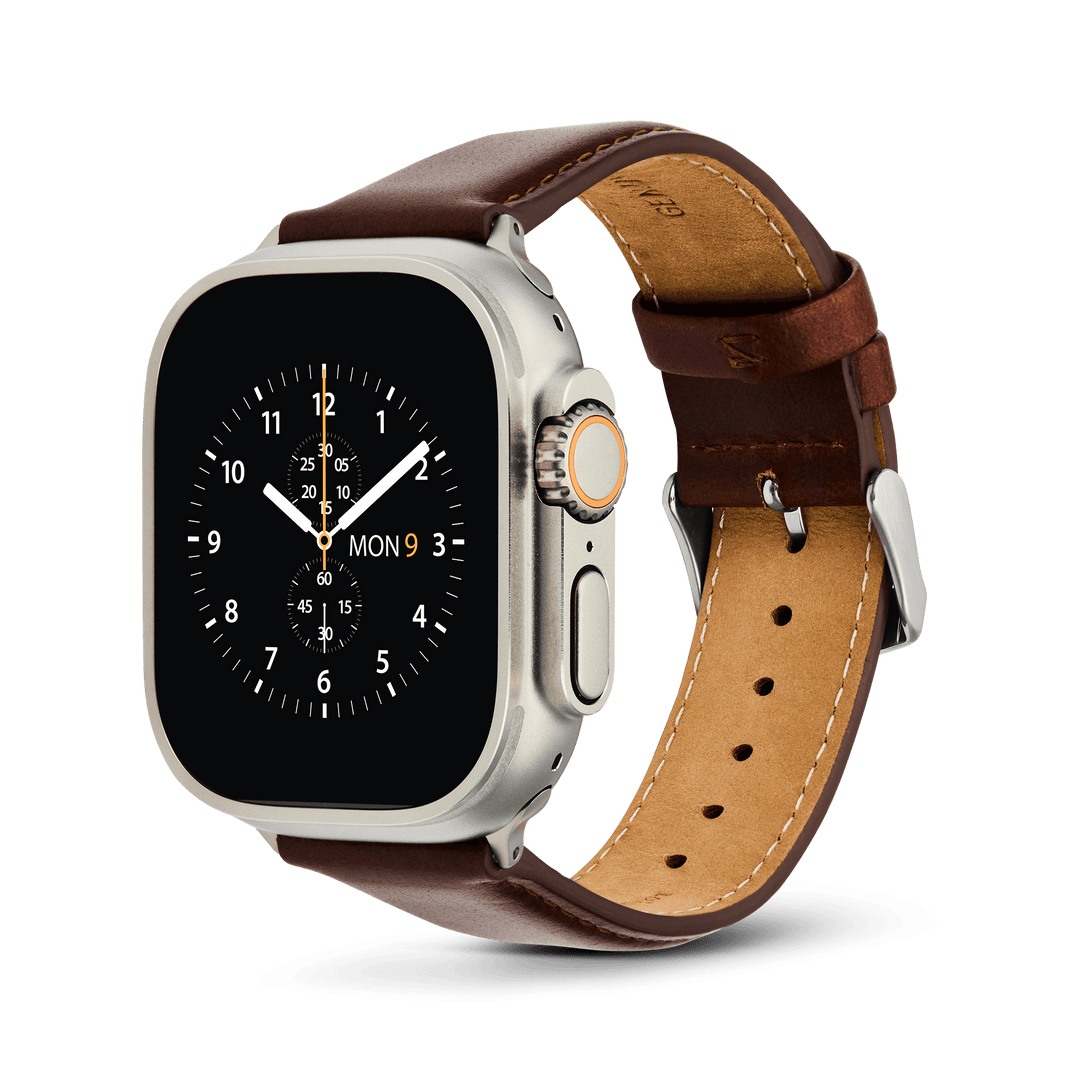 Smartwatch Leather Strap St Mawes Silver