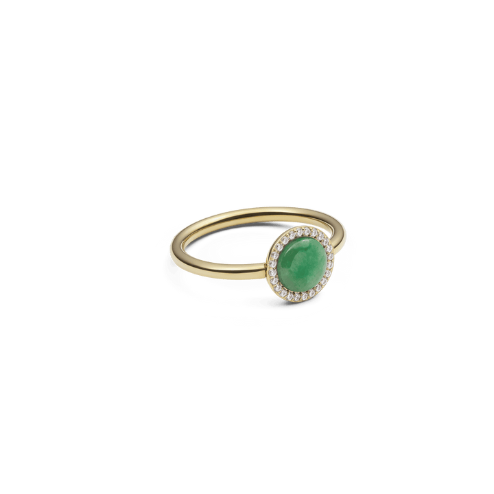 Audrey Ring Jade Gold