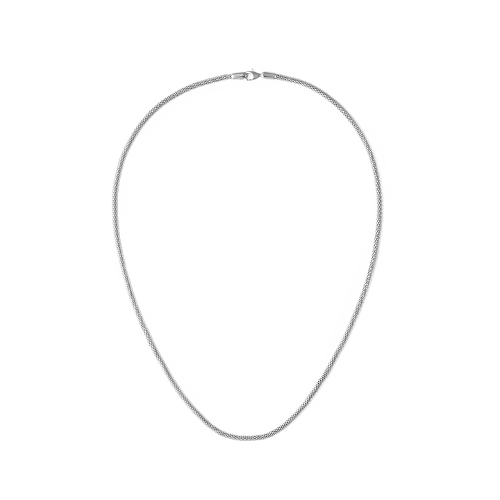 Tide Mesh Necklace Silver 2.8