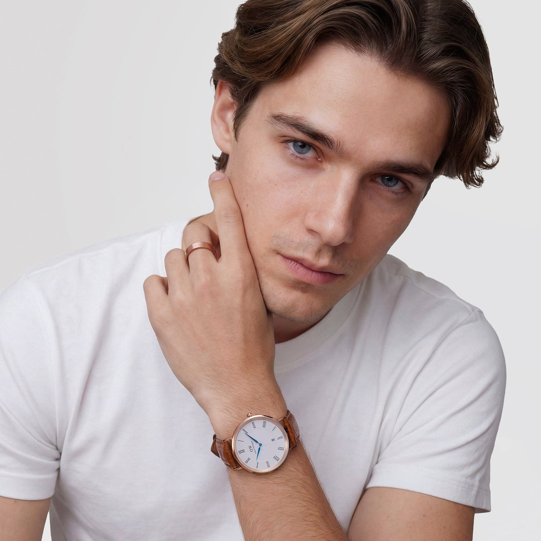 Line Ring Brushed Rose Gold 4.5mm