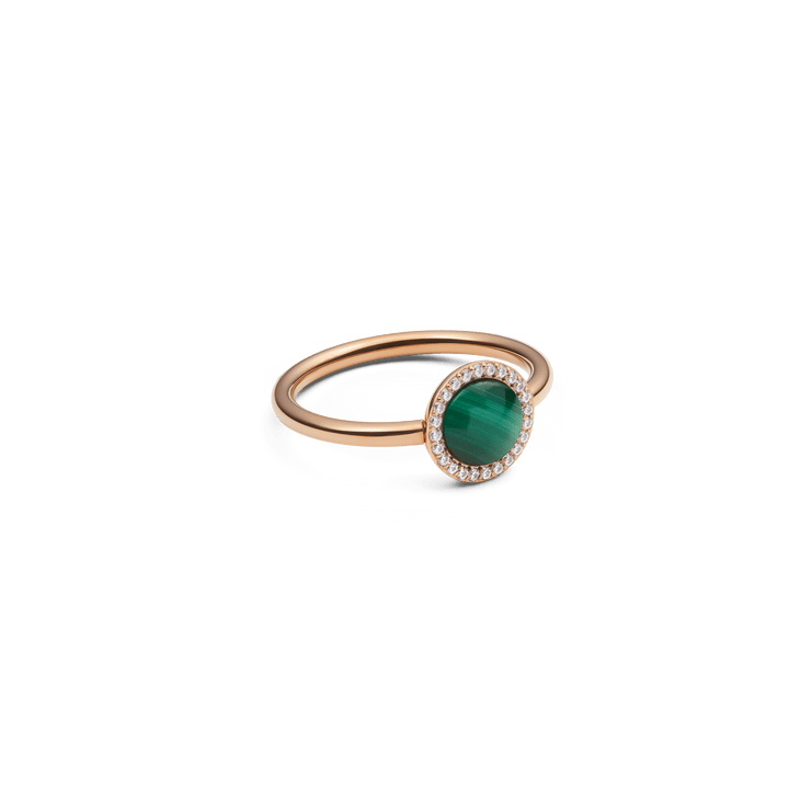 Audrey Ring Malachite Rose Gold