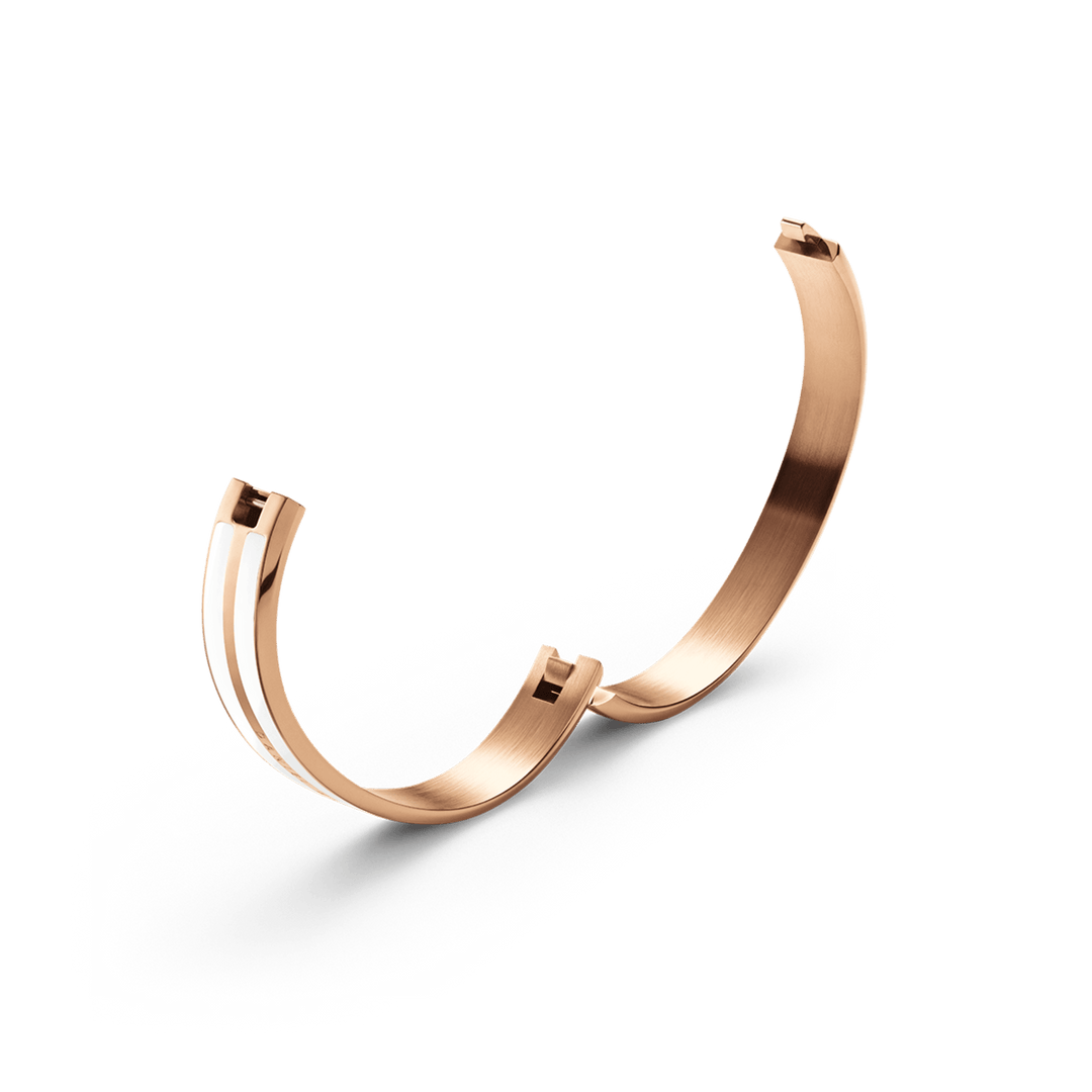 Emalie Infinite Rose Gold Satin White