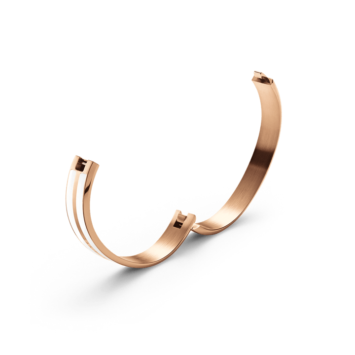 Emalie Infinite Rose Gold Satin White