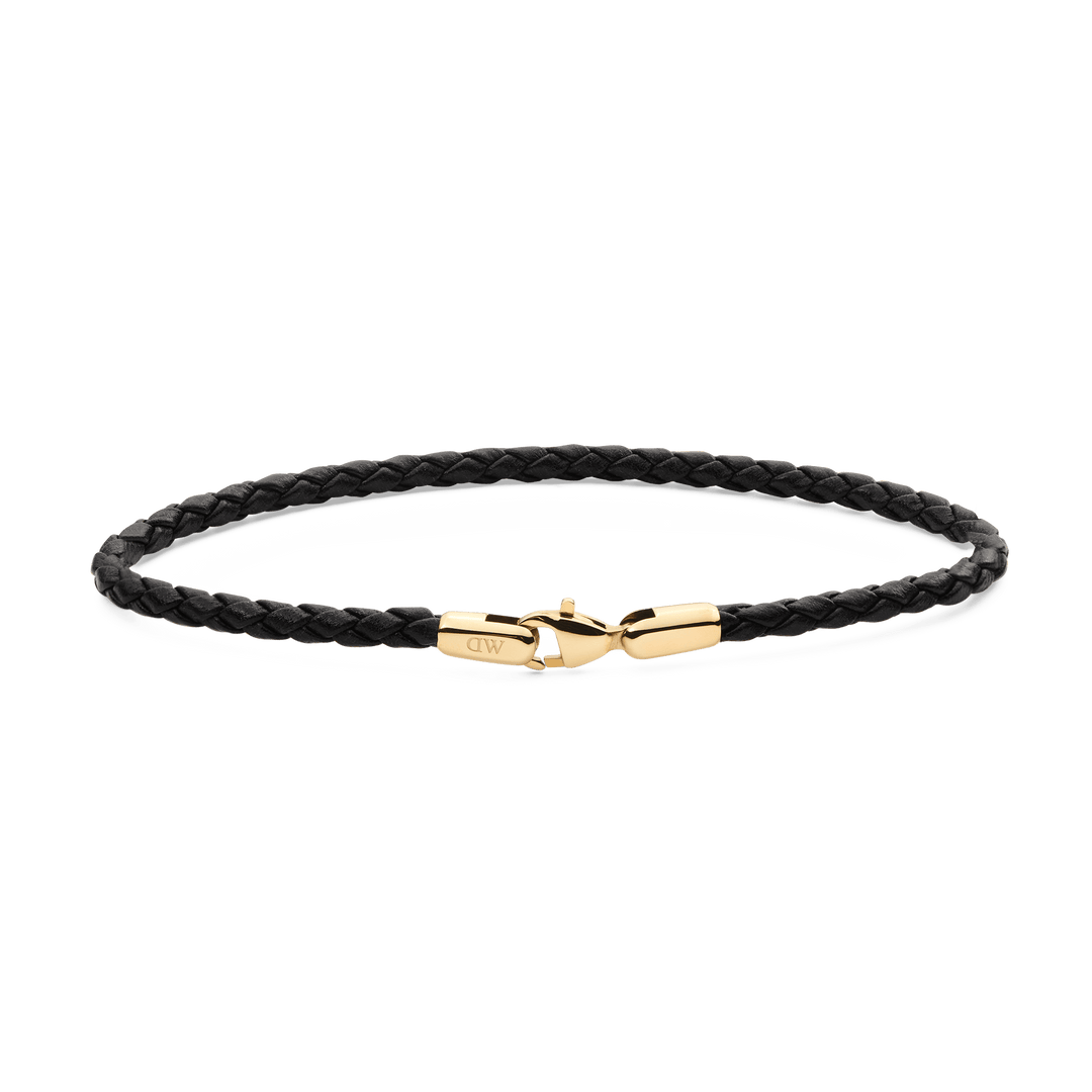Daniel  Braided Leather Bracelet Sheffield 2.8 Gold