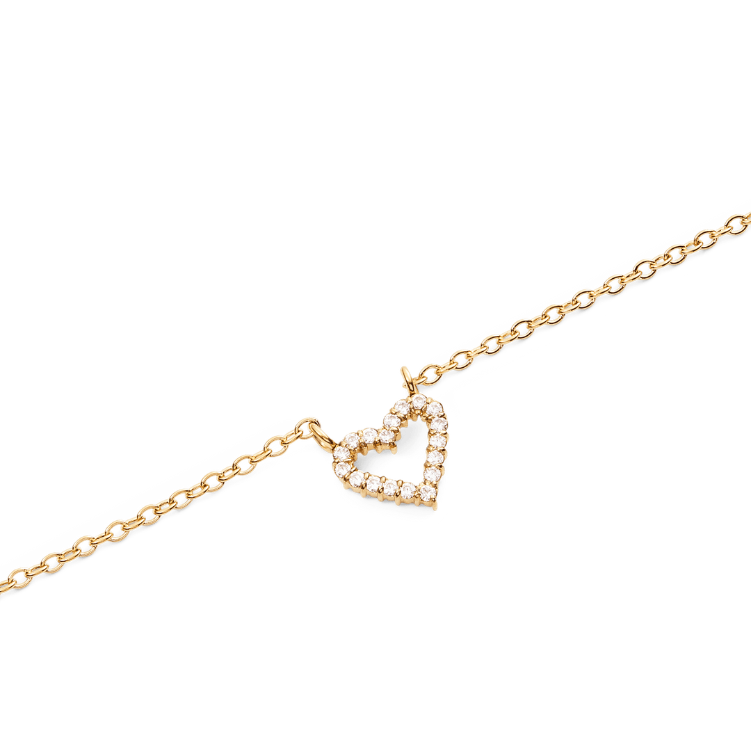 Mirelle Heart Necklace Gold