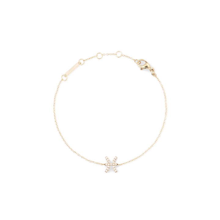 Crystal Zodiac Chain Bracelet Gold