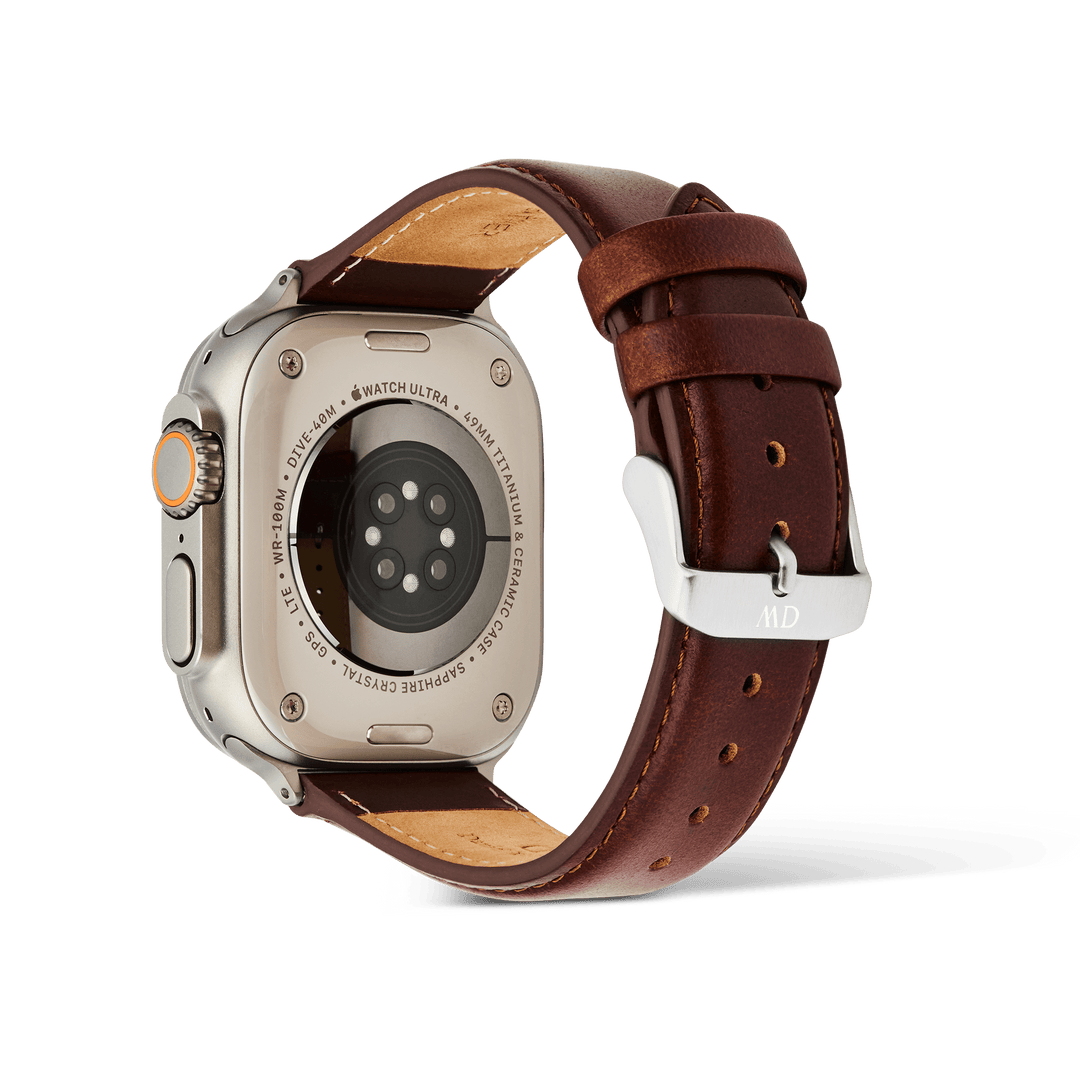 Smartwatch Leather Strap St Mawes Silver