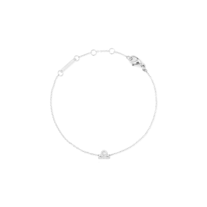 Crystal Zodiac Chain Bracelet Silver