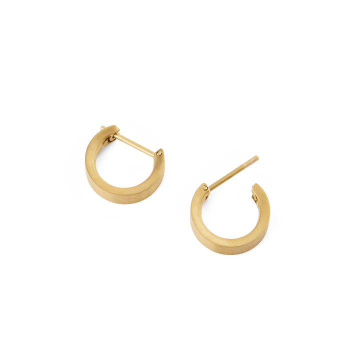Line Earrings Brushed Gold 3.5mm