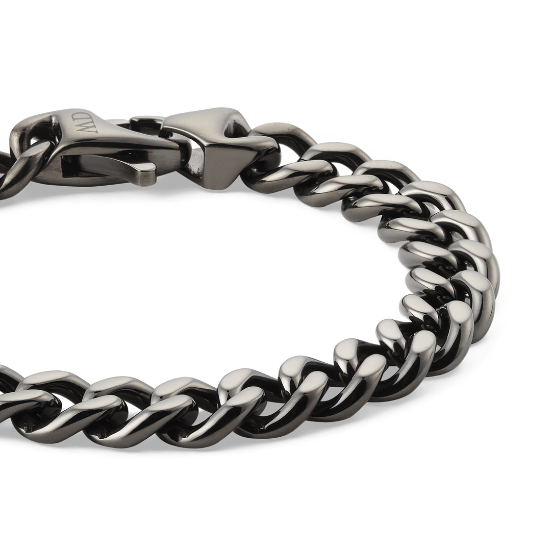 Ellipse Cuban Chain Bracelet Graphite