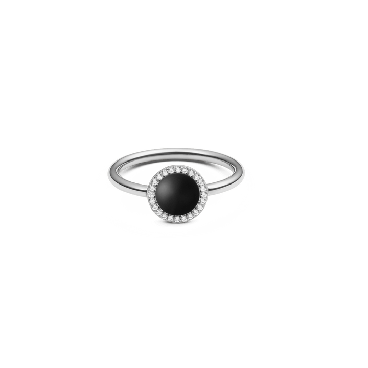 Audrey Ring Black Agathe Silver