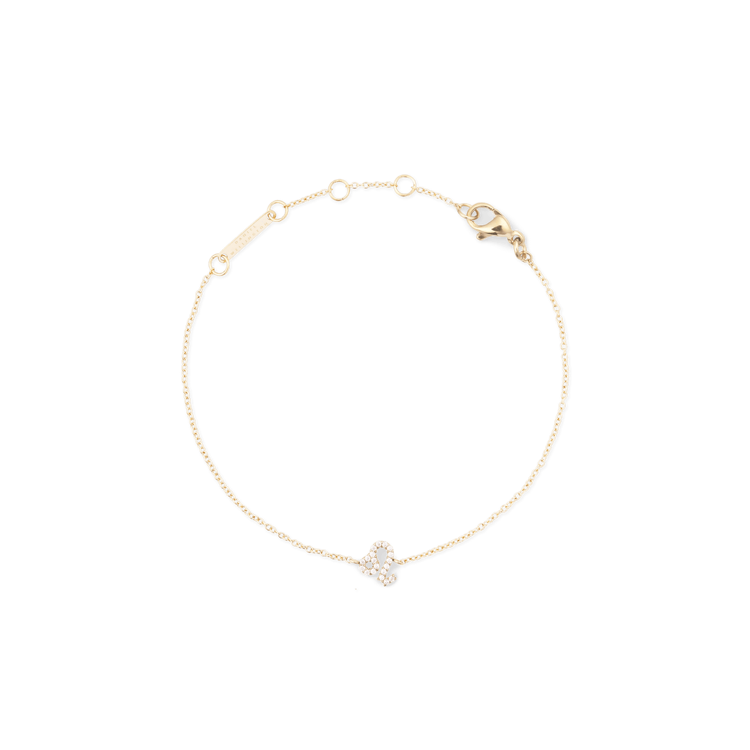Crystal Zodiac Chain Bracelet Gold