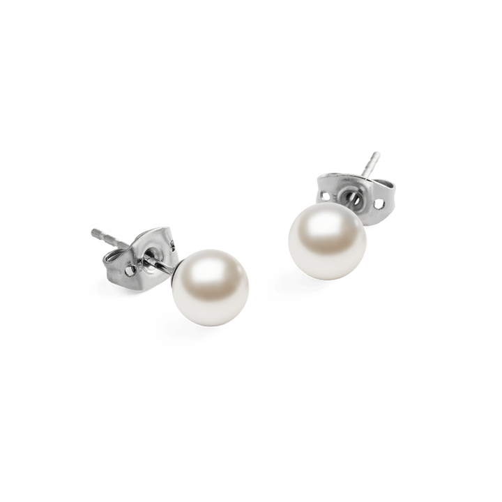 Pearl Stud Earring Silver