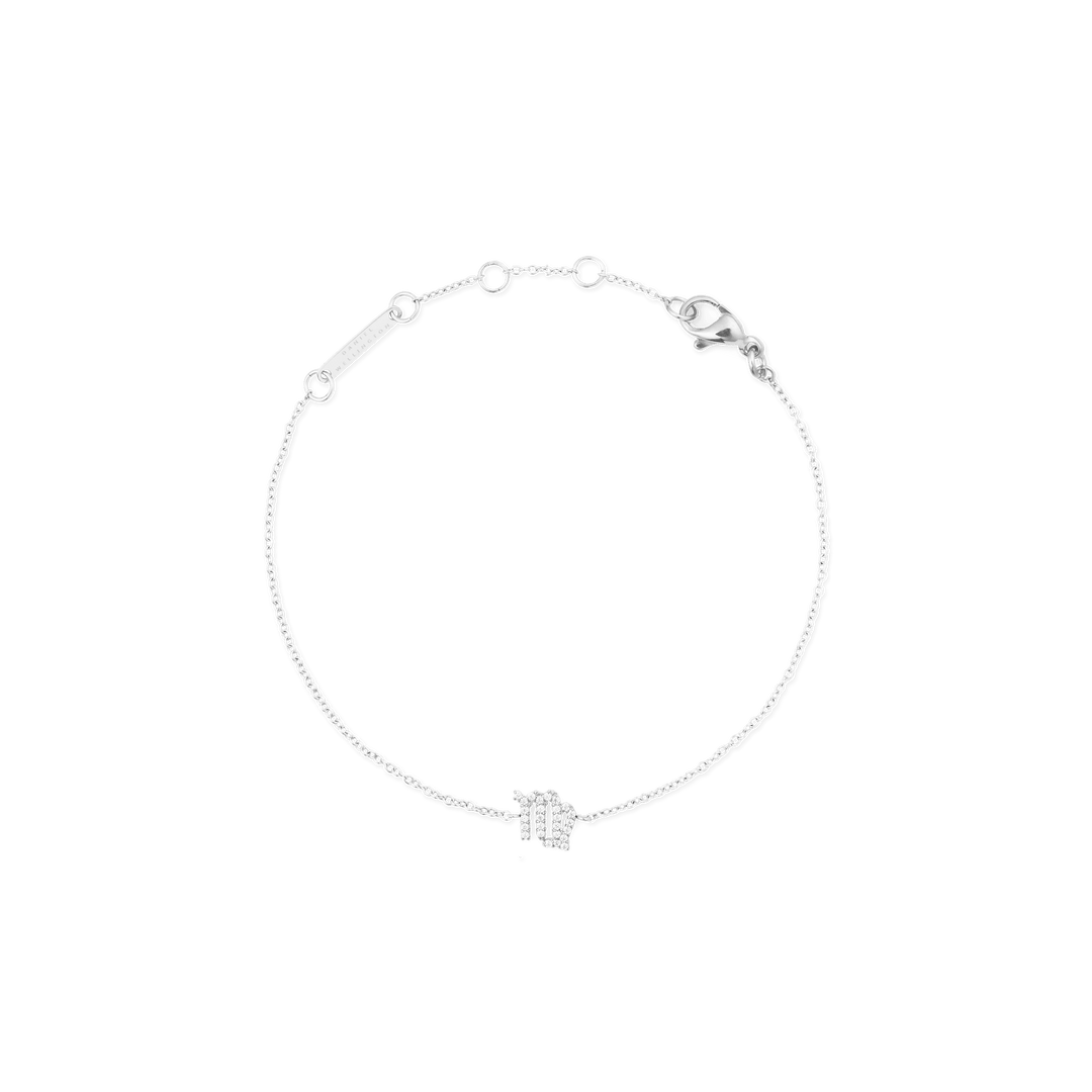 Crystal Zodiac Chain Bracelet Silver