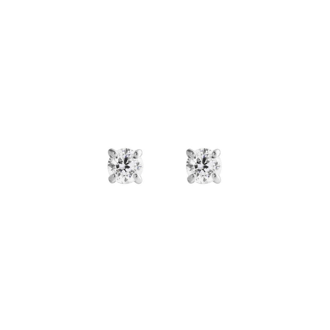Mirelle Solitaire Stud Earring Silver