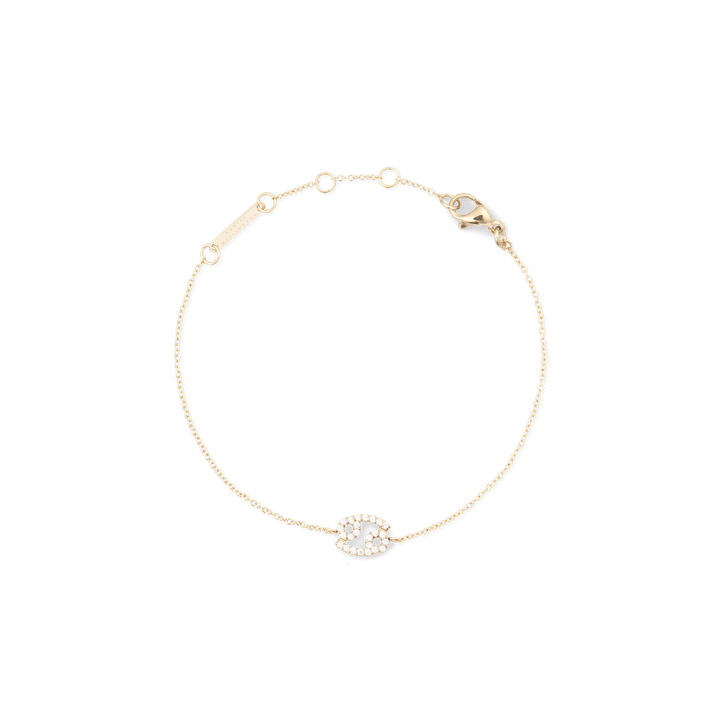 Crystal Zodiac Chain Bracelet Gold