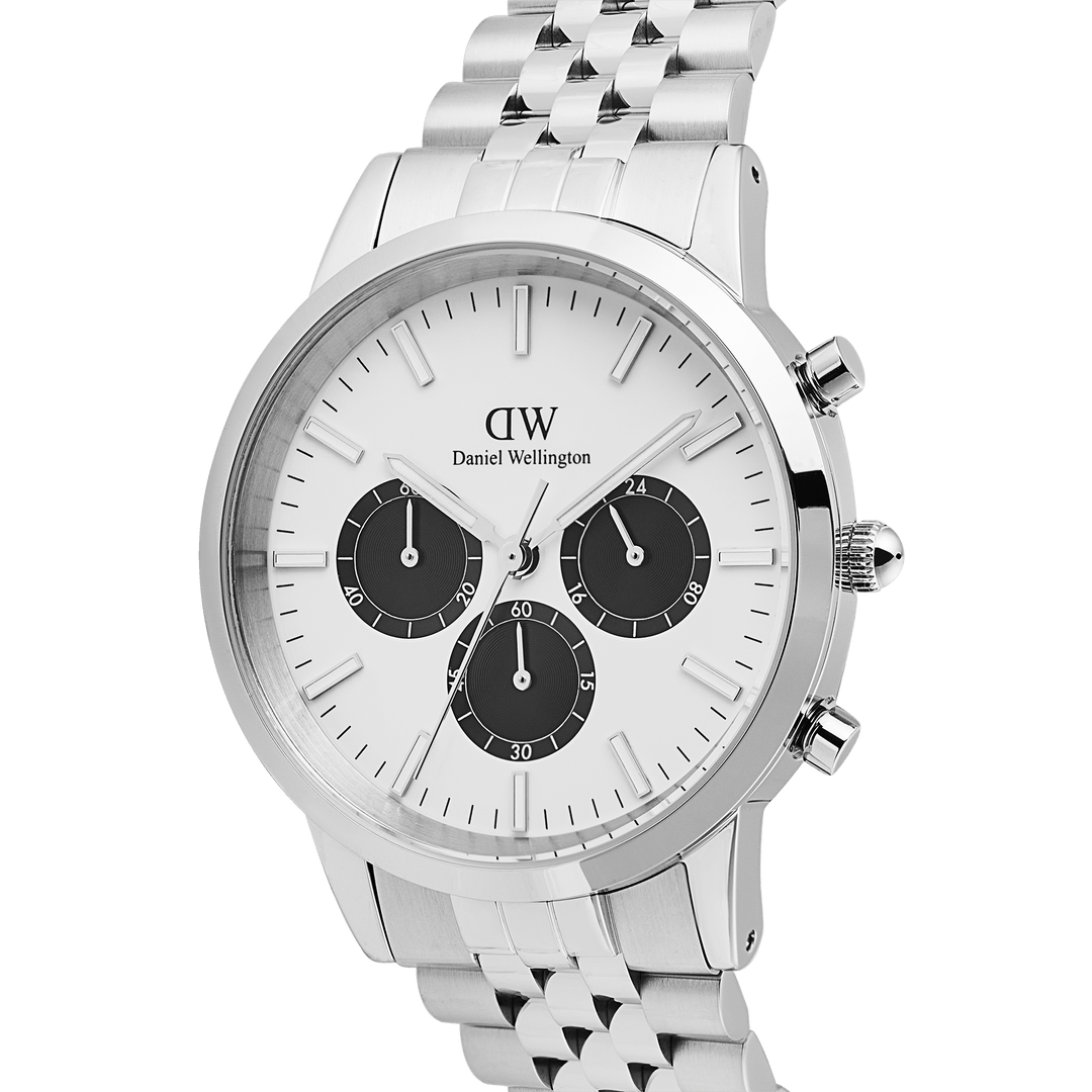Iconic Chronograph Arch 5-Link Off- White Panda Silver
