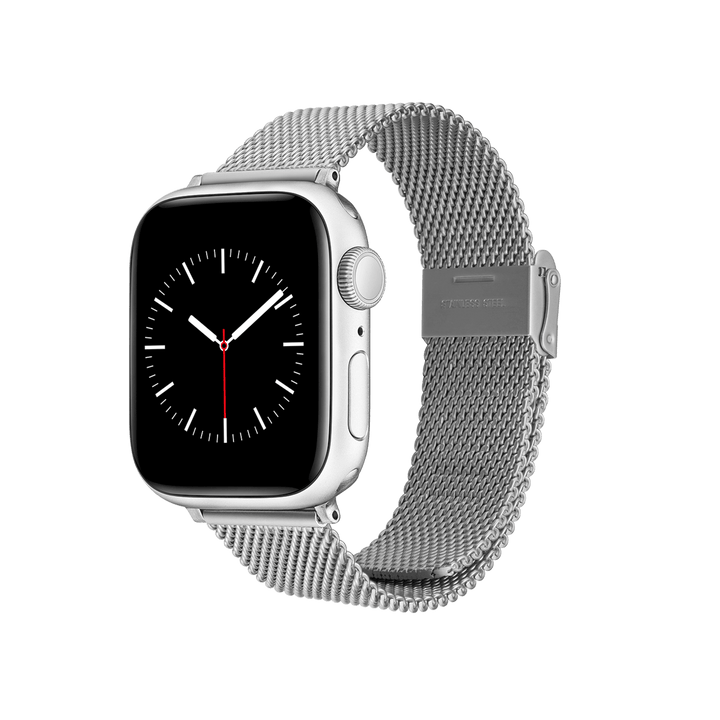 Smartwatch Strap Sandblasted Mesh Silver