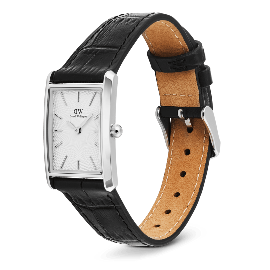 Bound Black Crocodile Guilloché Silver