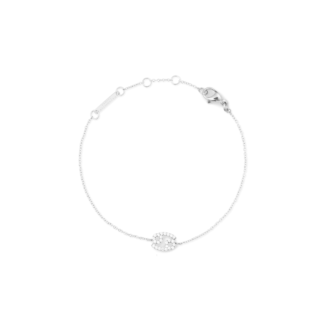 Crystal Zodiac Chain Bracelet Silver