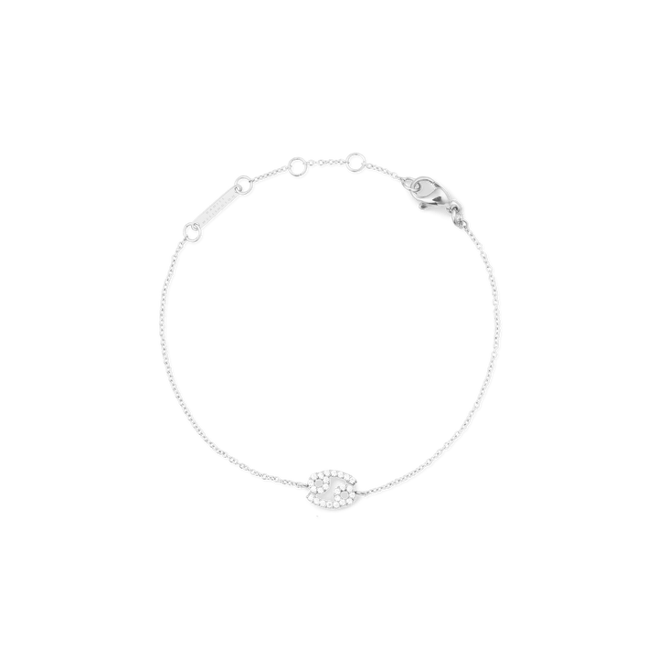 Crystal Zodiac Chain Bracelet Silver