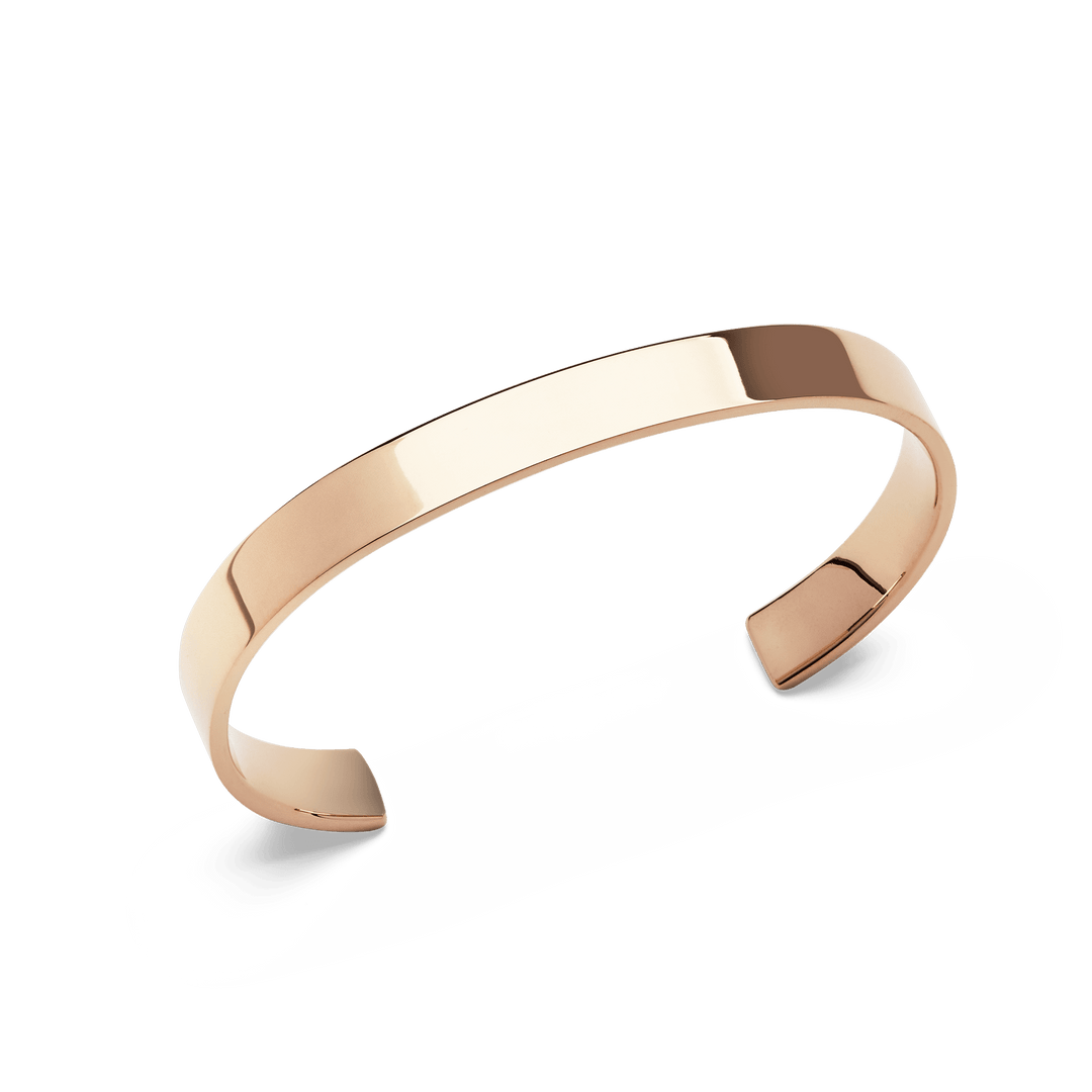 Line Cuff Polished Rose Gold
