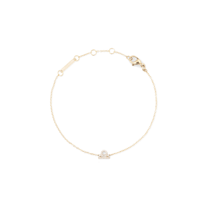 Crystal Zodiac Chain Bracelet Gold