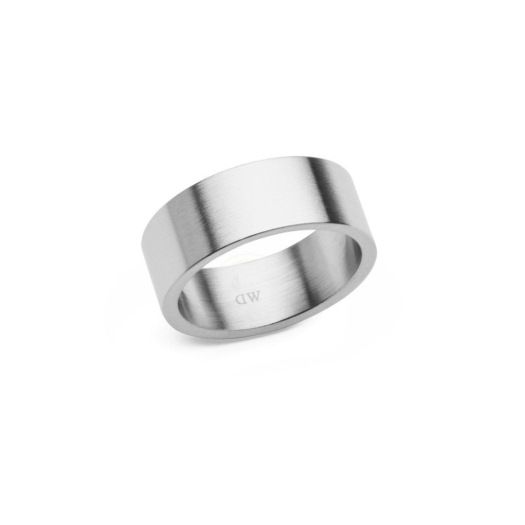 Line Ring Brushed Silver 8mm