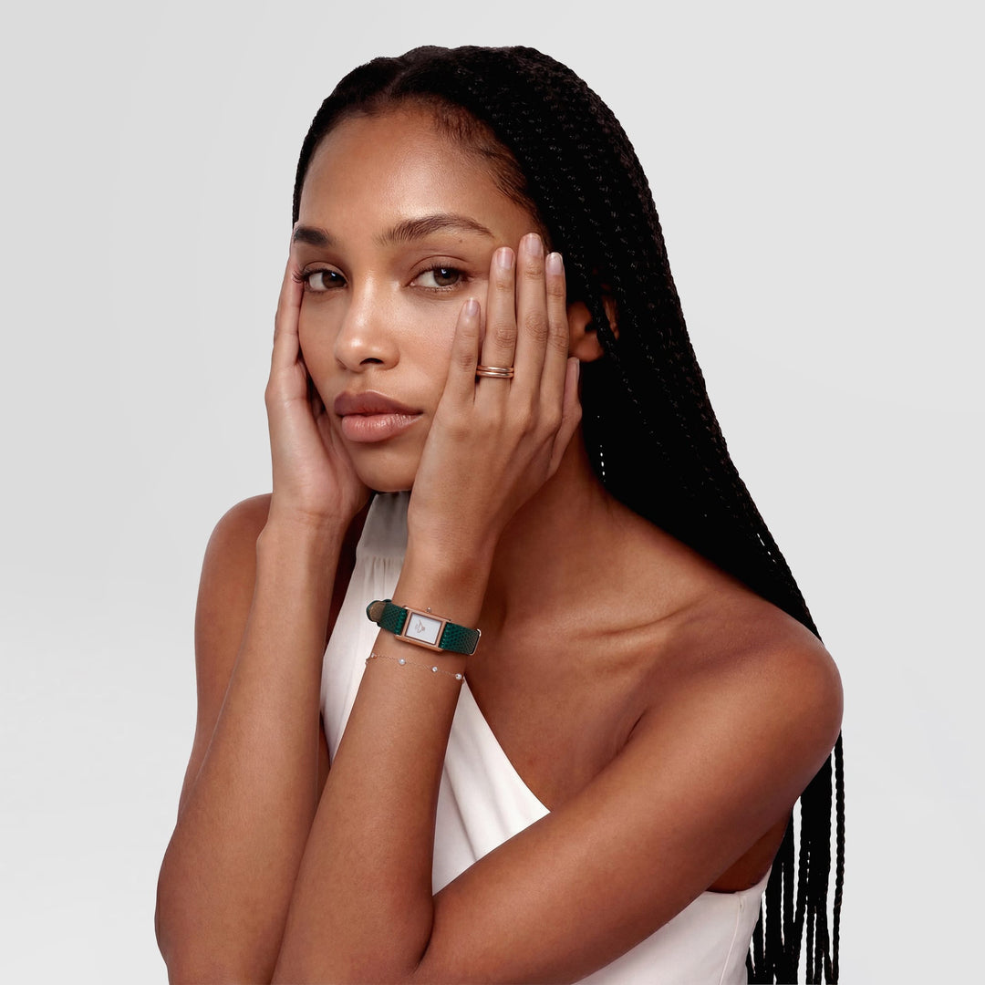 Bound Mini Green Lizard Rose Gold