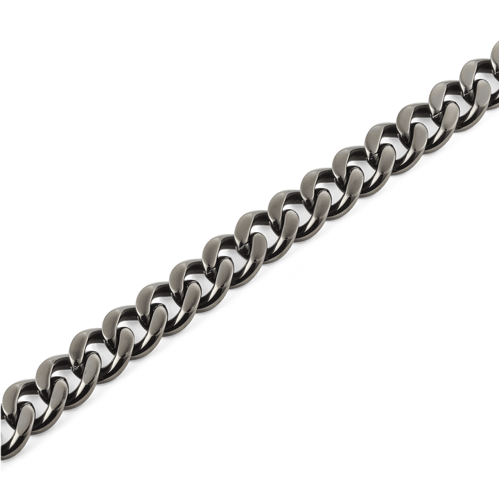 Ellipse Cuban Chain Necklace Graphite