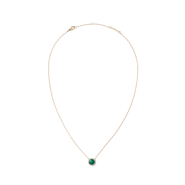 Audrey Necklace Malachite Rose Gold