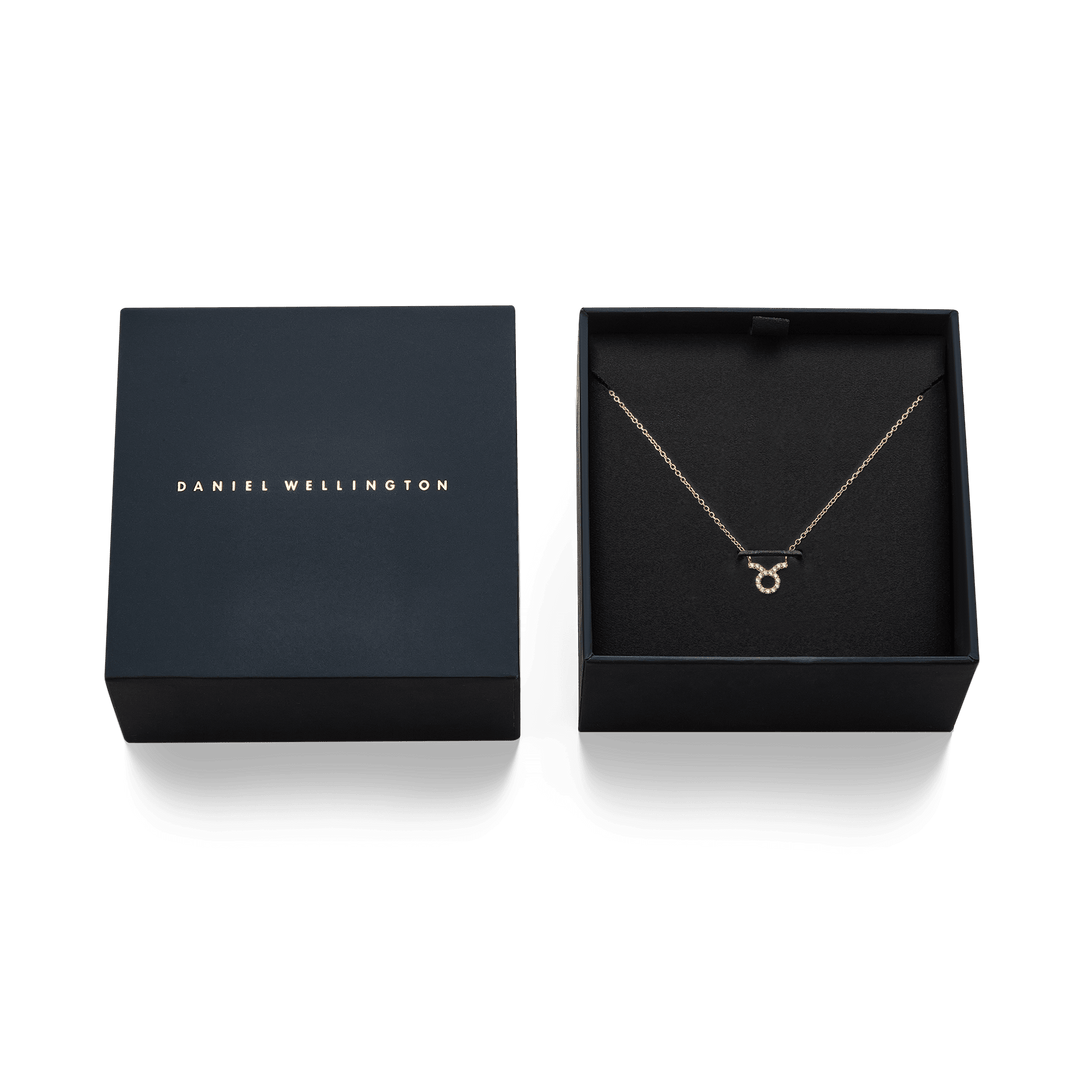 Crystal Zodiac Chain Necklace Gold