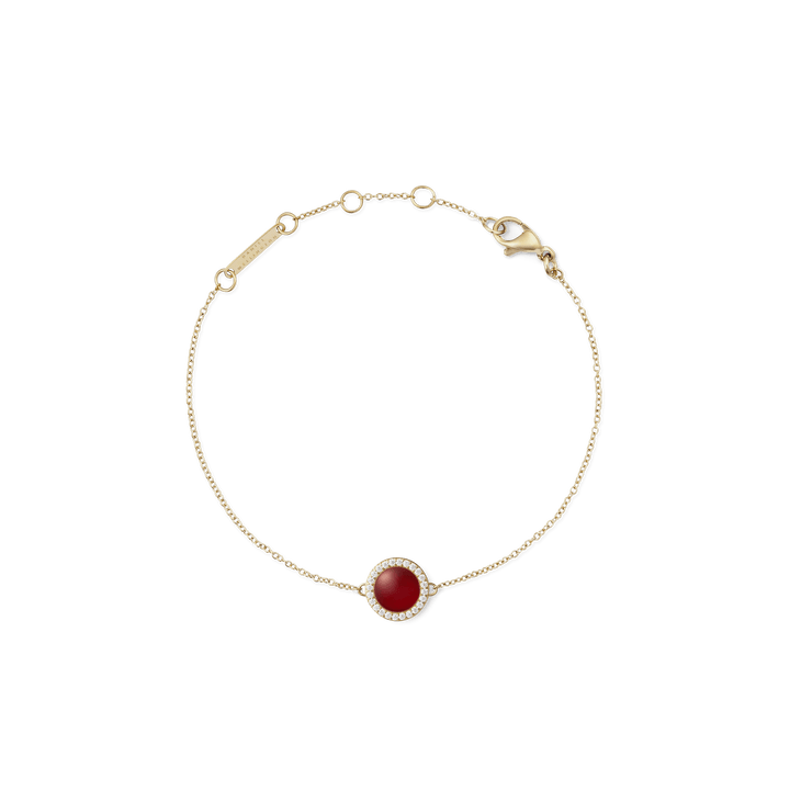 Audrey Bracelet Red Agathe Gold