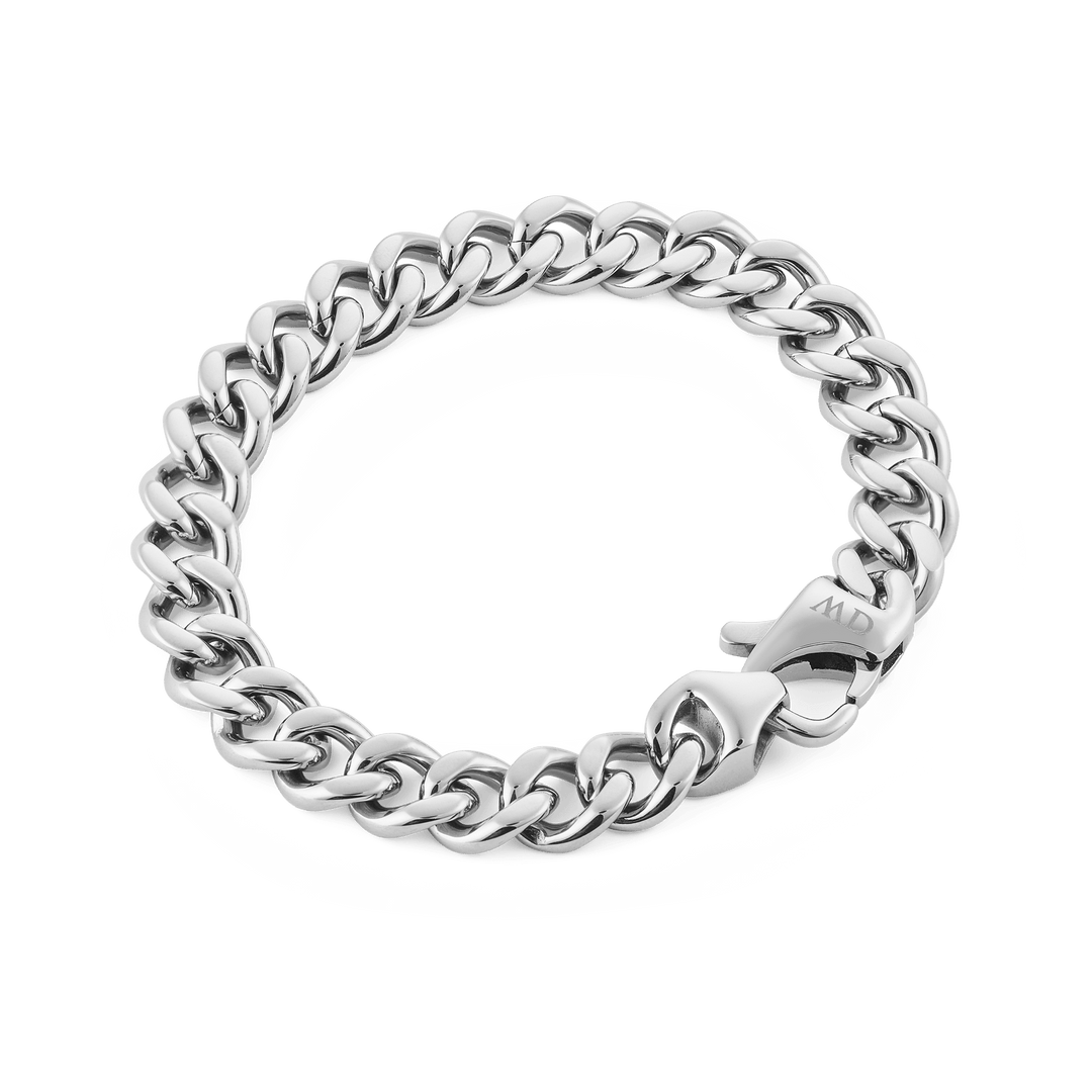 Ellipse Cuban Chain Bracelet Silver