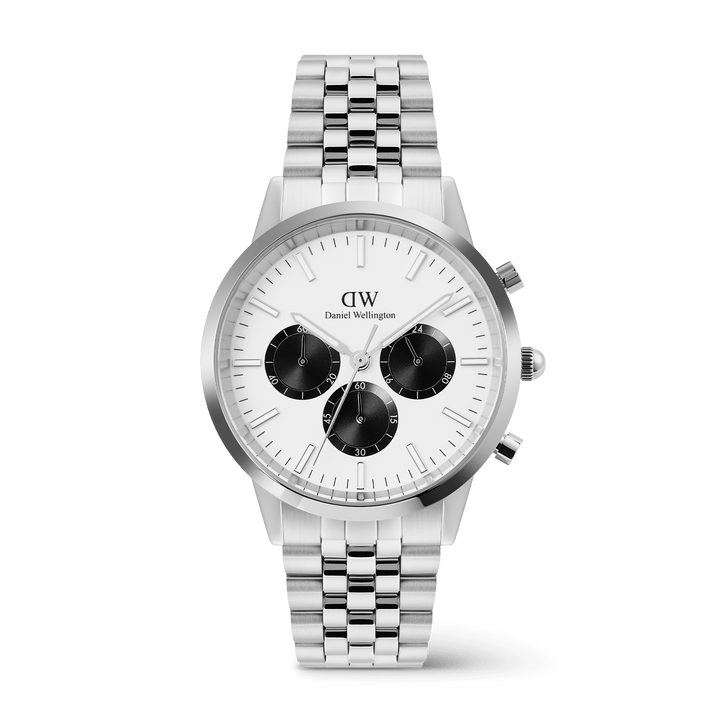 Iconic Chronograph Arch 5-Link Off- White Panda Silver