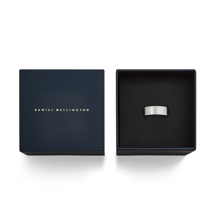 Line Ring Brushed Silver 8mm