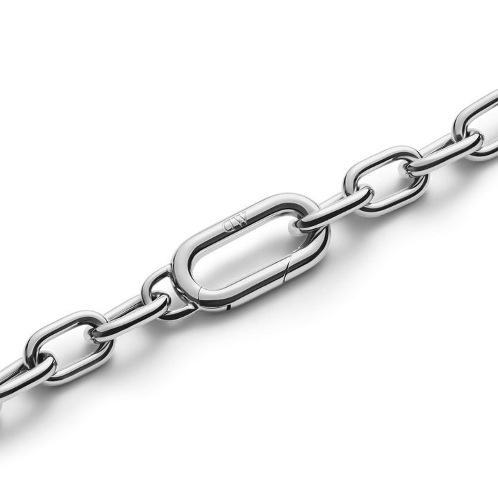 Crystal Link Necklace Silver